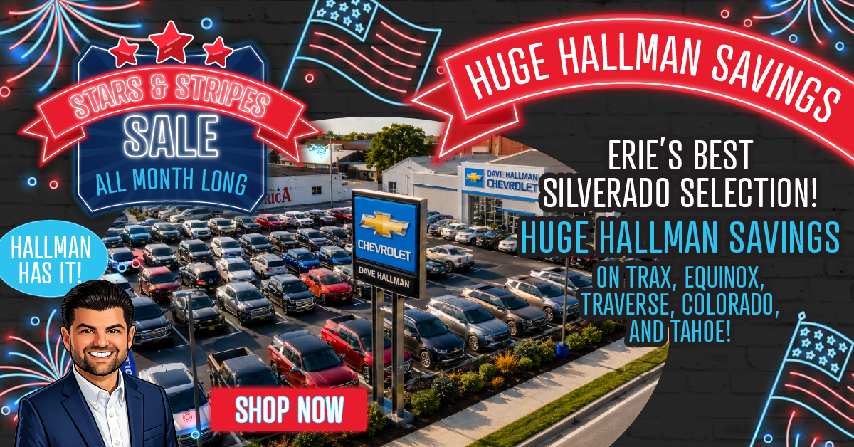 Erie’s BEST Silverado selection! HUGE Hallman Savings on Tra